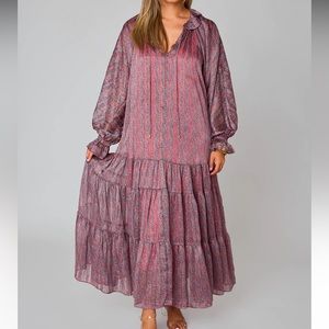 BuddyLove Greta Long-Sleeve Maxi Dress TAGS ATTACHED